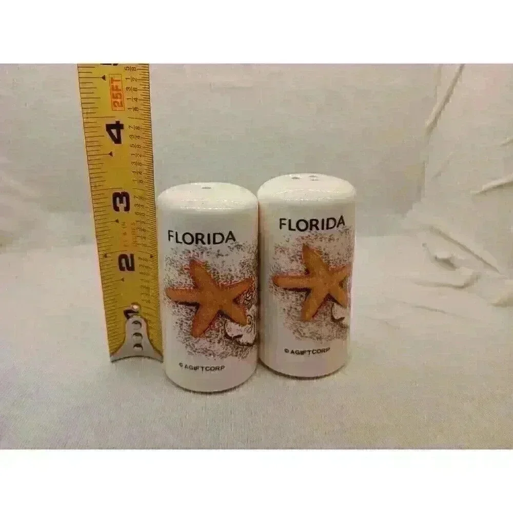 VINTAGE ST. AUGUSTINE FLORIDA SEA SOUVENIR SALT AND PEPPER SHAKERS COLLECTABLE